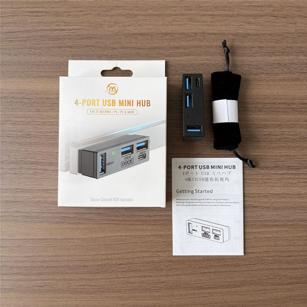 JYS SDM007 4-in-1 USB Hub 3x USB-A 3.0 + 1x USB-C 5Gbps Mini Dock for Steam Machine  /  PS5  /  PC