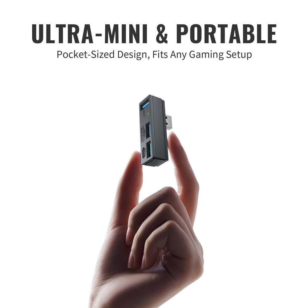JYS SDM007 4-in-1 USB Hub 3x USB-A 3.0 + 1x USB-C 5Gbps Mini Dock for Steam Machine  /  PS5  /  PC
