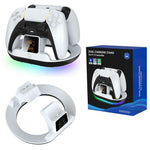 YZC-523 Dual Charging Stand for PS5  /  PS5 Edge Controller RGB Lighting LED Display Fast Charge Dock Station