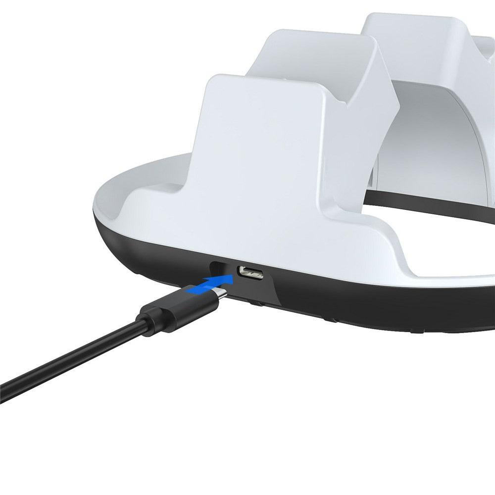 YZC-523 Dual Charging Stand for PS5  /  PS5 Edge Controller RGB Lighting LED Display Fast Charge Dock Station