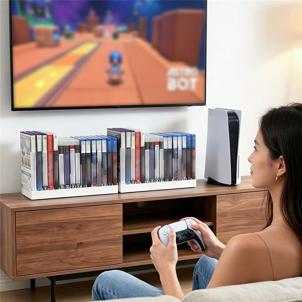 8026 16-i-1 spilskivelagerorganisator til PS5 / PS4 / Nintendo Switch Universal Disc Holder skrivebordsstativ