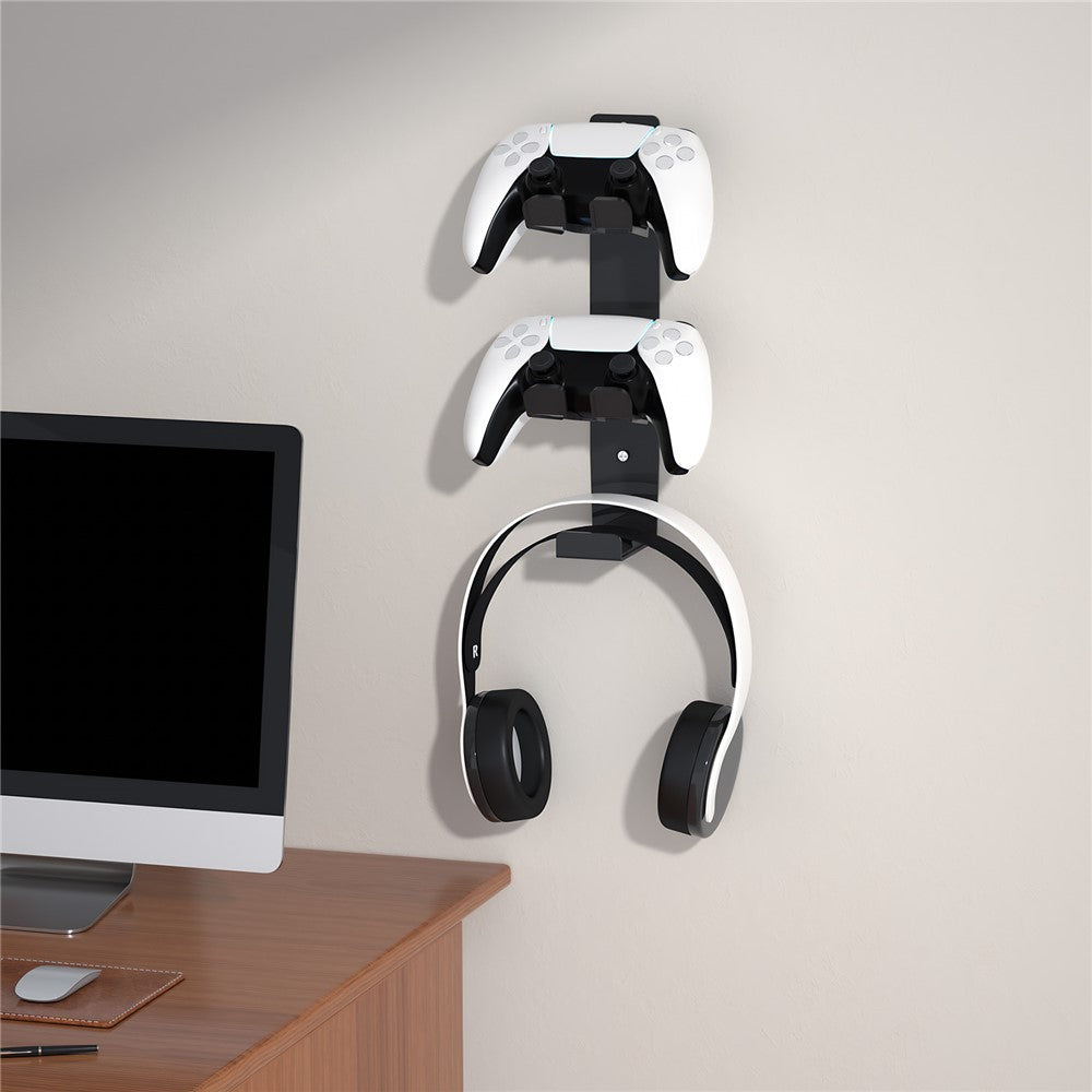 8023 Game Controller Headphone Wall Mount Stand Desktop Organizer for PS4 / PS5 / Xbox Gaming Accessories Holder