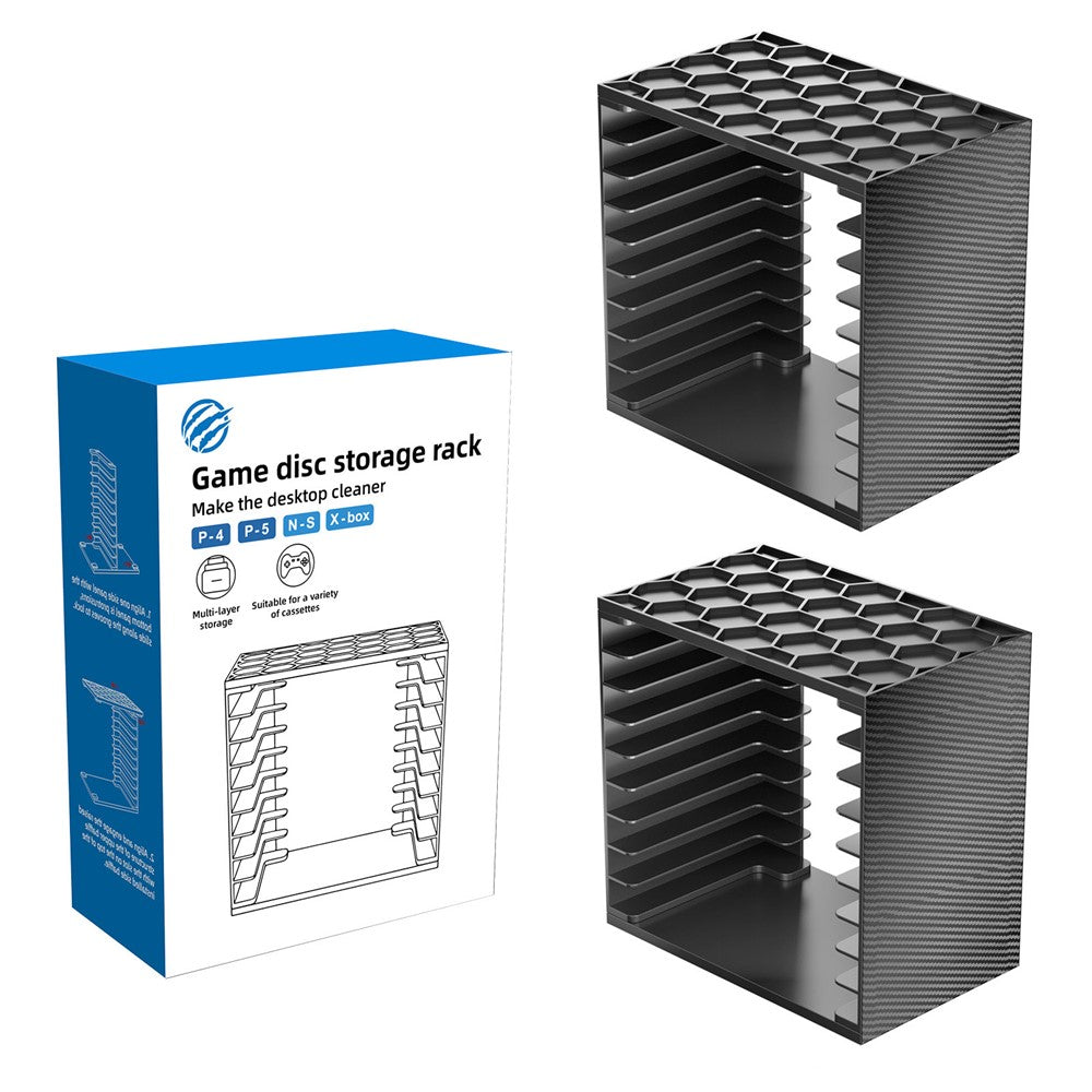 8056 2Pcs Game Disc Storage Tower DIY Modular for Nintendo Switch  /  PS5  /  PS4  /  Xbox Game Cartridge Organizer