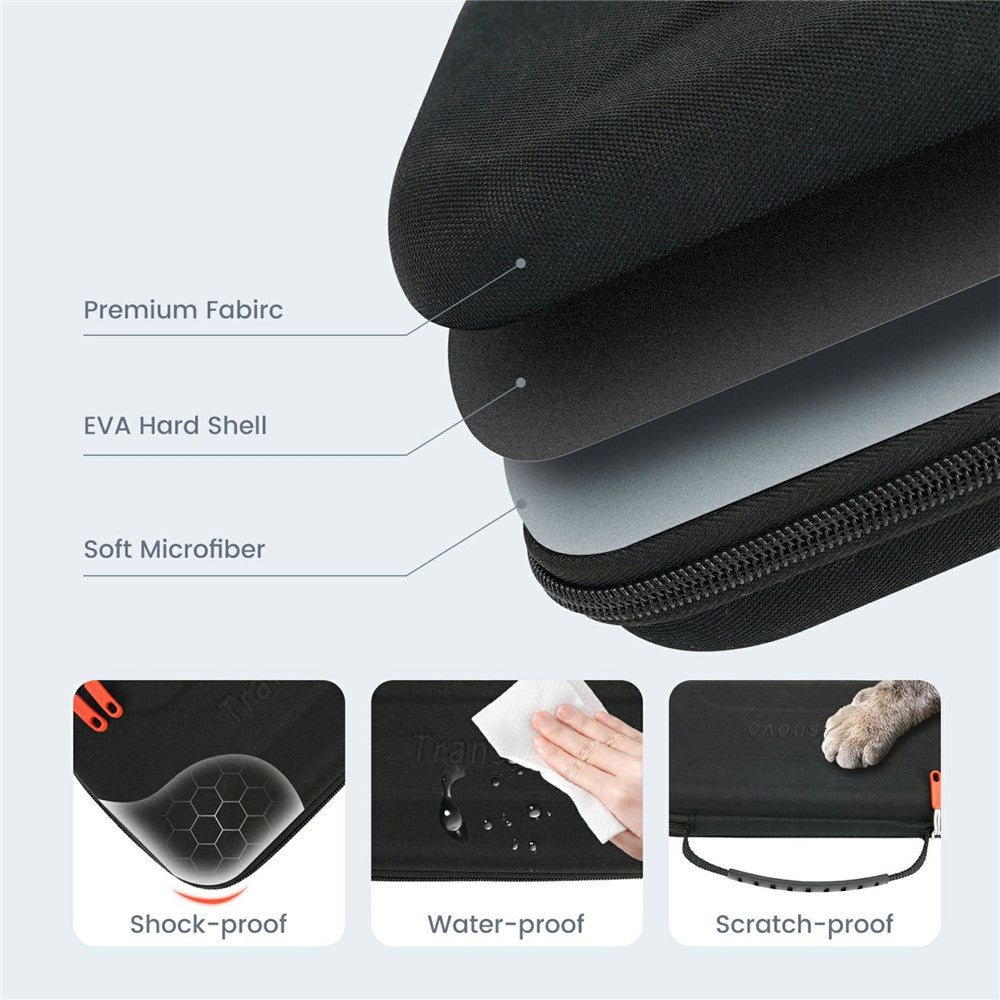 TRANSNOVO S73-011 Carrying Case for Nintendo Switch 2 Hard Shell EVA Travel Bag 24 Game Card Slots Protective Storage Pouch