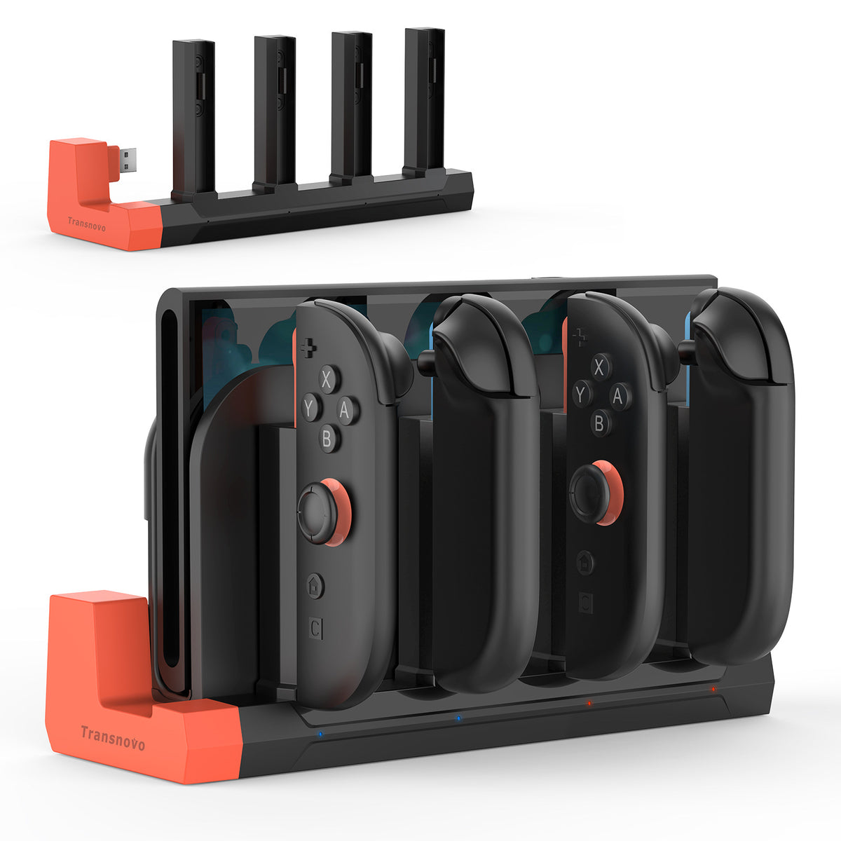 TRANSNOVO S73-013 For Nintendo Switch 2 4-Controller Charging Station with LED Indicator