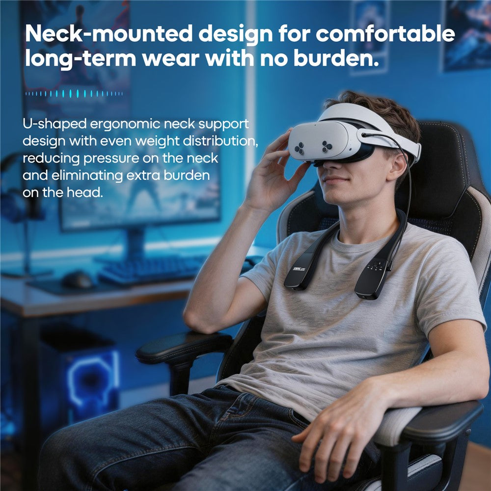 STARTRC GAMES 10000mAh Halsmonteret Power Bank til Meta Quest 3 / 3S / 2 / PICO 4 PD 18W Hurtigopladende VR Headset Batteripakke