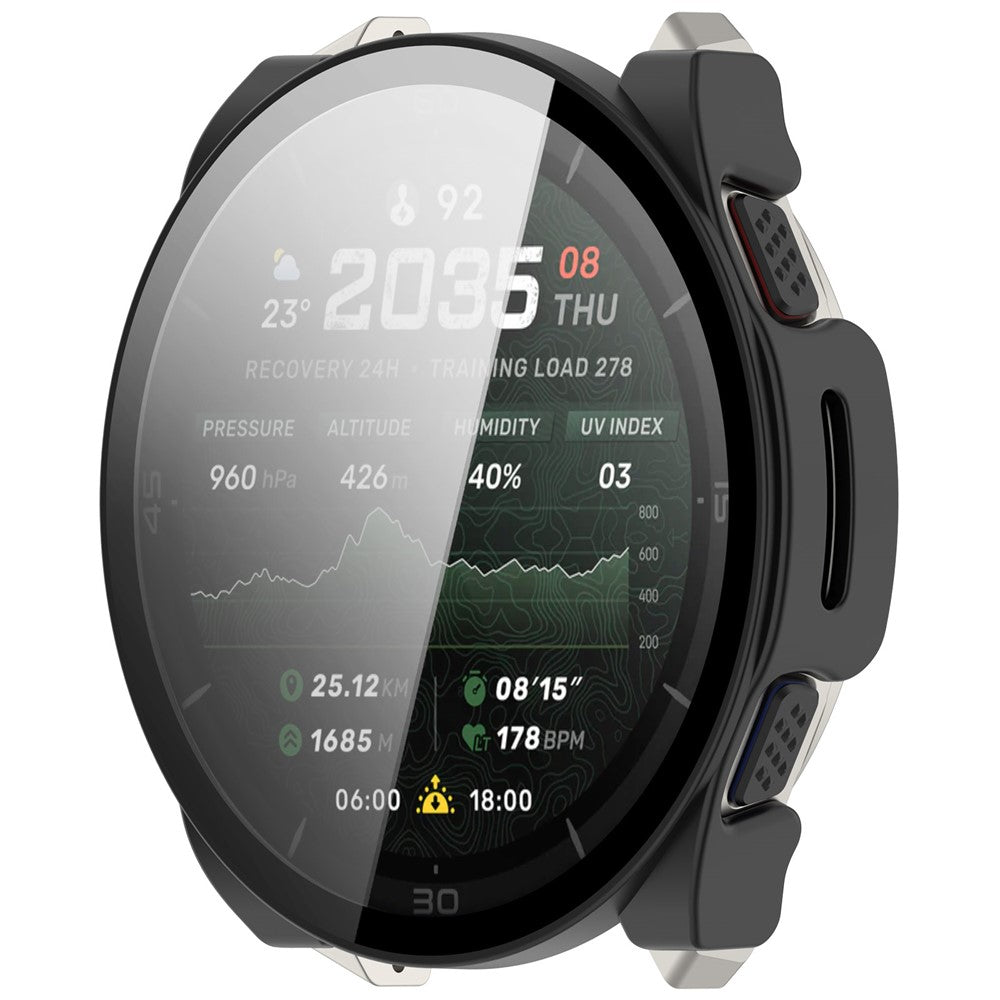 For Huami Amazfit Cheetah 2 Ultra Case Hard PC Watch Cover with Tempered Glass Screen Film