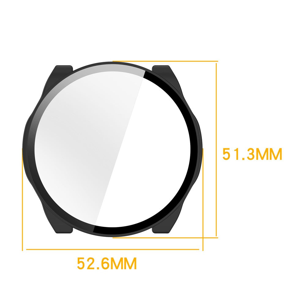 For Huami Amazfit Cheetah 2 Ultra Case Hard PC Watch Cover with Tempered Glass Screen Film