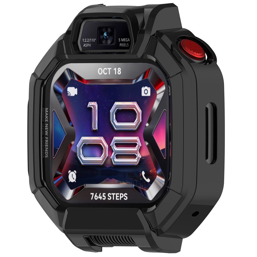 Til Huawei Watch Kids X1 / X1 Pro etui hult hårdt PC-ur beskyttende cover med hærdet glas skærmbeskytter