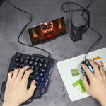KTR01 5 in 1 Mobile Game Combo Pack Phone Keyboard Mouse Converter Set for PUBG Gaming