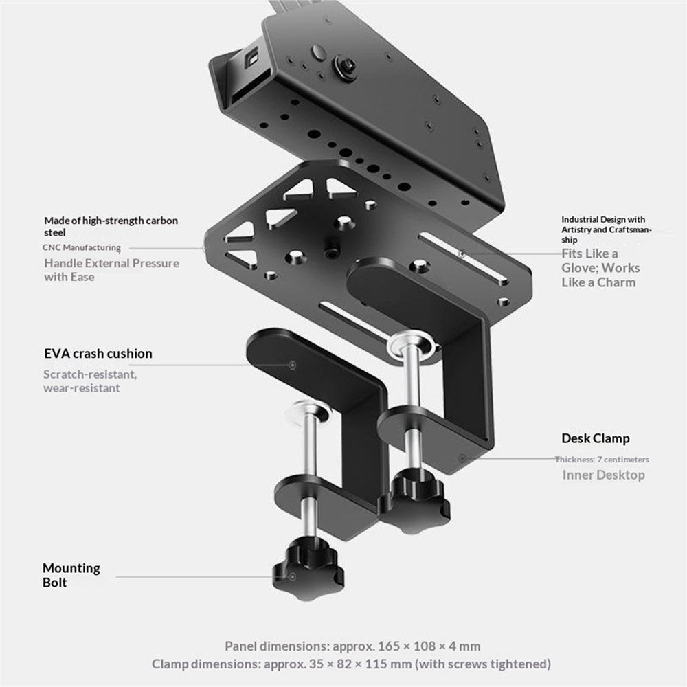 PXN ZD1 For PXN HB S Simracing Handbrake Desktop Clamp Mount High Strength Carbon Steel Bracket