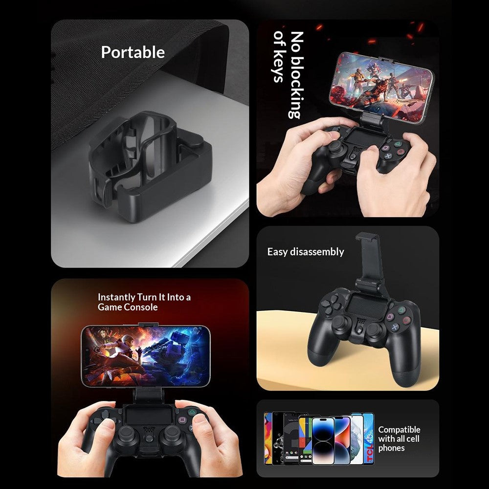 Plastic Phone Holder Mount for Game Controller Adjustable Foldable Cellphone Stand Portable Bracket