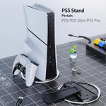 PS5 Lodret Stand til Sony PlayStation 5 / Slim / Pro Metal Base Kølestøtte Anti-tip Holder