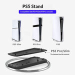 PS5 Lodret Stand til Sony PlayStation 5 / Slim / Pro Metal Base Kølestøtte Anti-tip Holder