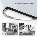 PS5 Lodret Stand til Sony PlayStation 5 / Slim / Pro Metal Base Kølestøtte Anti-tip Holder