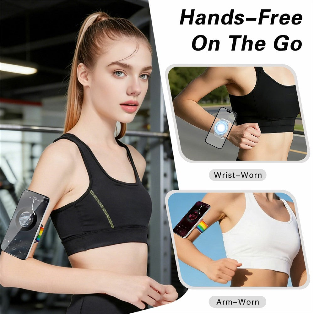 Magnetic Wristband Phone Stand MagSafe-Compatible Mirror Phone Holder Support for Makeup Navigation Sports
