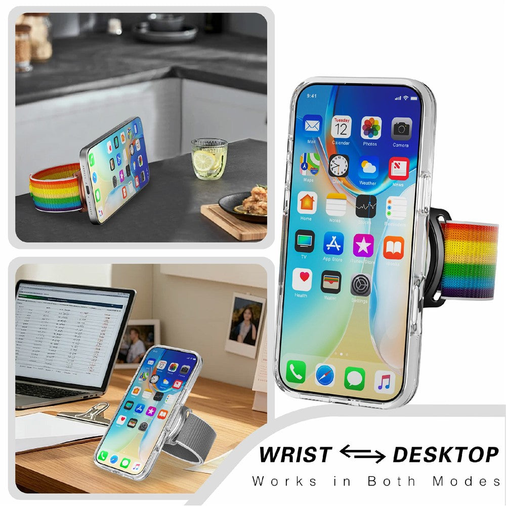 Magnetic Wristband Phone Stand MagSafe-Compatible Mirror Phone Holder Support for Makeup Navigation Sports
