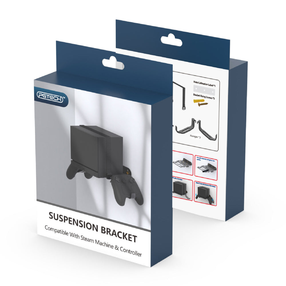PGTECH GP-830 Wall-Mounted Storage Bracket for Steam Machine / Steam Controller (2nd Generation) Heavy Duty Steel Support
