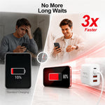 D-POWER 8269 EU Plug PD 20W Fast Charger 2 USB-C + 2 USB-A Power Adapter for Travel Office Home