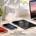 D-POWER 8269 EU Plug PD 20W Fast Charger 2 USB-C + 2 USB-A Power Adapter for Travel Office Home