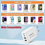 D-POWER 8269 EU Plug PD 20W Fast Charger 2 USB-C + 2 USB-A Power Adapter for Travel Office Home