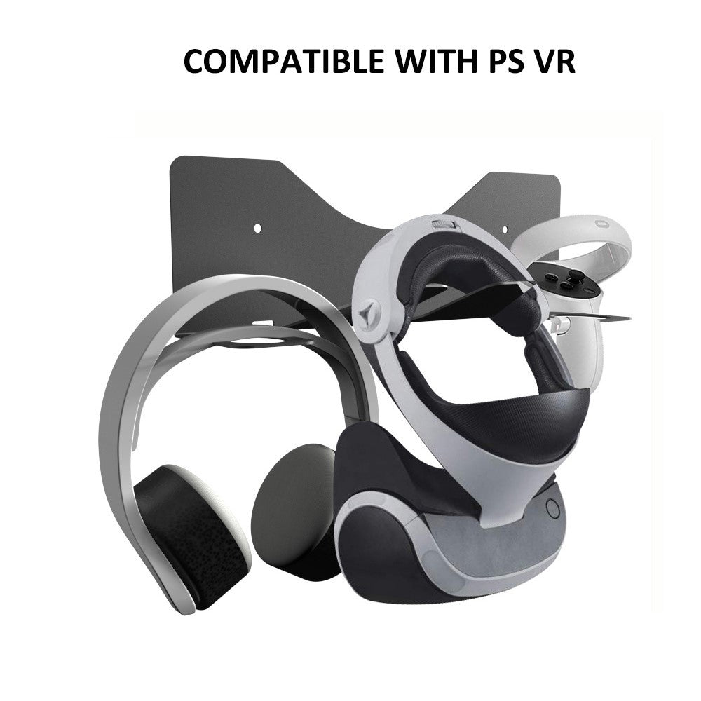JYS JYS-MQ005 Vægmonteret Krogstativ VR Headset Controllerholder Opbevaringsstativ til Oculus Quest 2 / PS VR