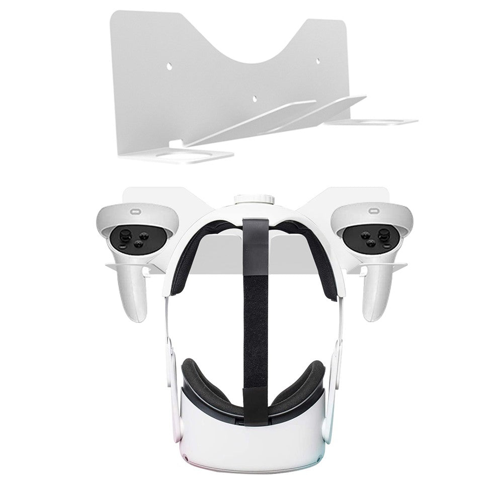 JYS JYS-MQ005 Vægmonteret Krogstativ VR Headset Controllerholder Opbevaringsstativ til Oculus Quest 2 / PS VR