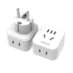 NORTHJO EU Plug DIN to US/AU/Japanese Plug Mini Size Travel Adapter Plug Socket