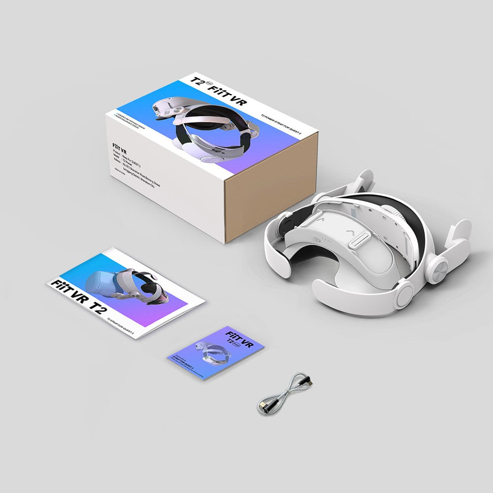FIIT VR T2 Power For Oculus Quest 2 VR Head Strap Adjustable Headband 5000mAh Power Bank