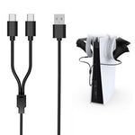 DOBE TP5-2519 2-i-1 Type C-ladekabel til PS VR2 Controller Gaming-opladerkabel