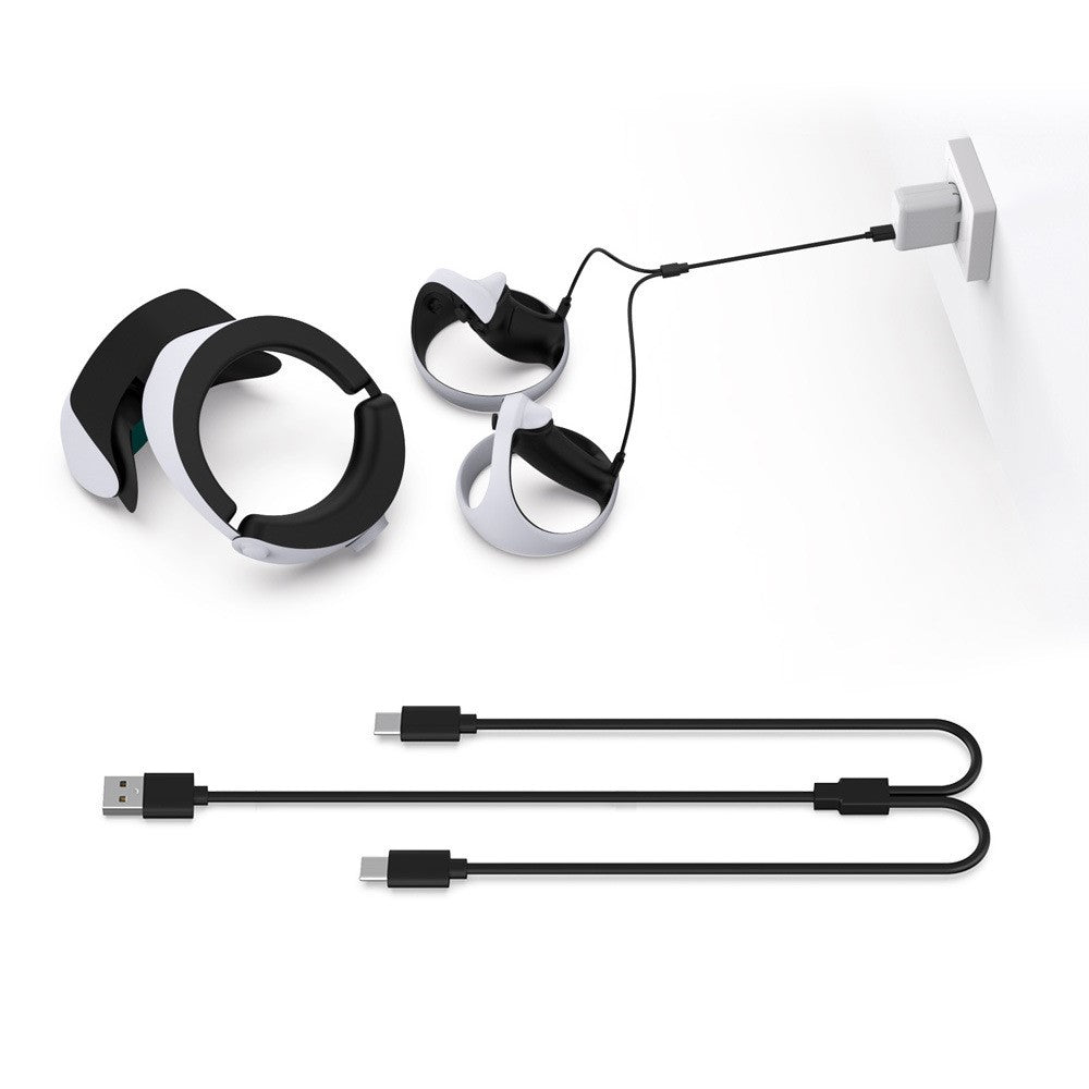 DOBE TP5-2519 2-i-1 Type C-ladekabel til PS VR2 Controller Gaming-opladerkabel
