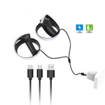 DOBE TP5-2519 2-i-1 Type C-ladekabel til PS VR2 Controller Gaming-opladerkabel
