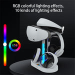 IPEGA PG-P5V001 RGB Light Charger for PS5 VR Headset Charging Display Stand Dual Controller Charging Station