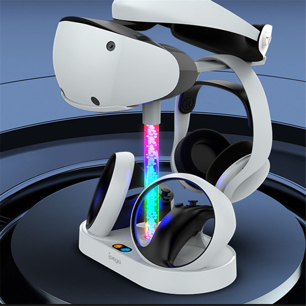 IPEGA PG-P5V001 RGB Light Charger for PS5 VR Headset Charging Display Stand Dual Controller Charging Station