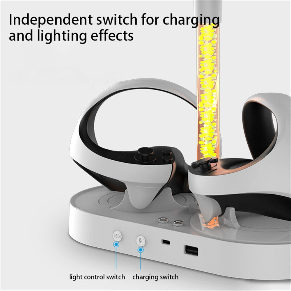 IPEGA PG-P5V001 RGB Light Charger for PS5 VR Headset Charging Display Stand Dual Controller Charging Station