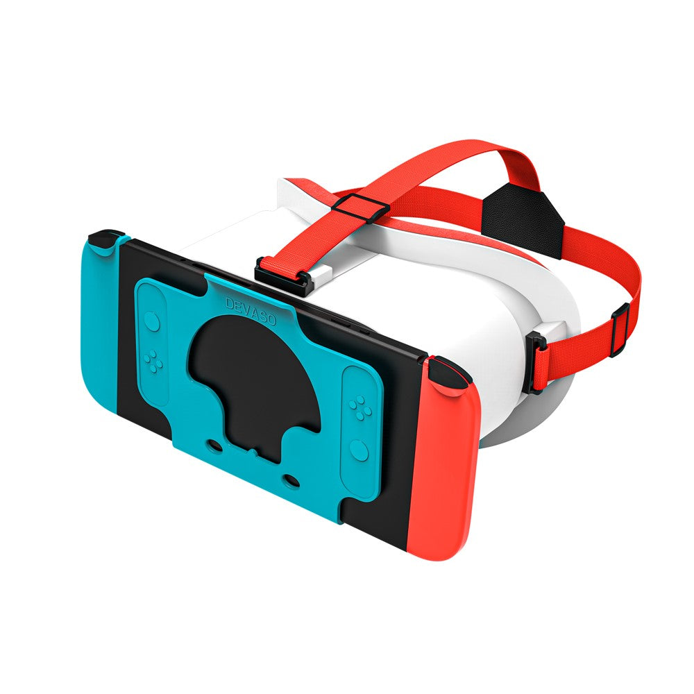DEVASO VR Headset til Nintendo Switch Spillekonsol Varmeafledende Plasthovedbøjle VR Briller