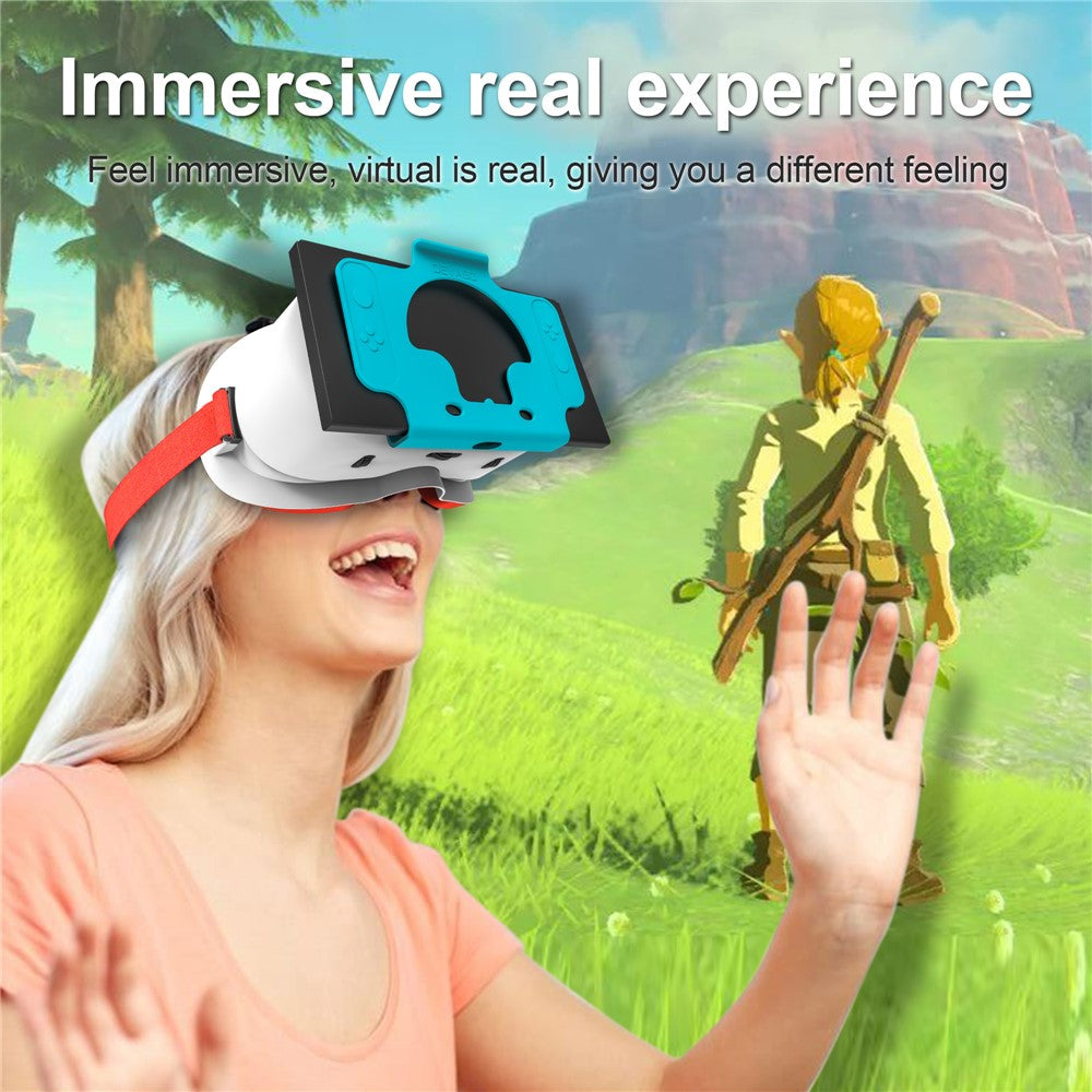 DEVASO VR Headset til Nintendo Switch Spillekonsol Varmeafledende Plasthovedbøjle VR Briller
