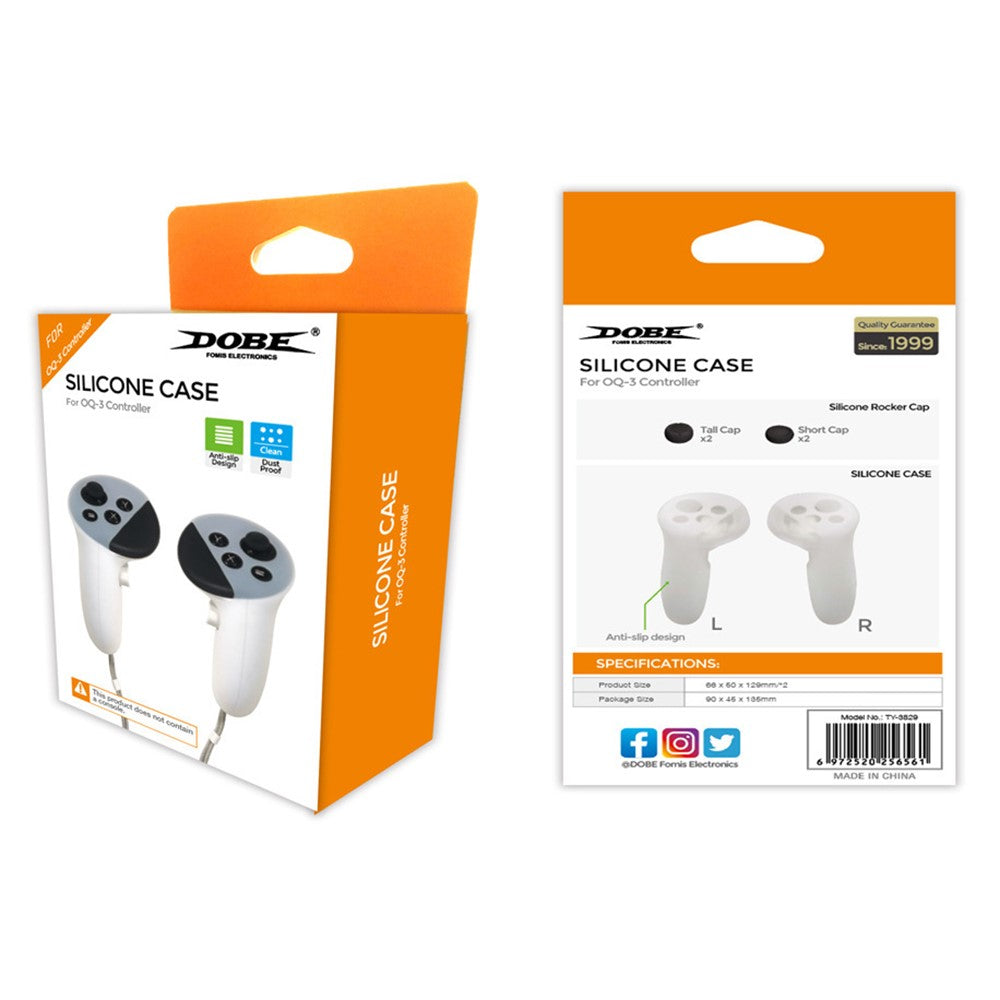 DOBE TY-3829 til Meta Quest 3 / Oculus Quest 3 VR Controller Antikollisionsbeskyttelsesetui Rocker Cap Silikonebeskyttelsescover