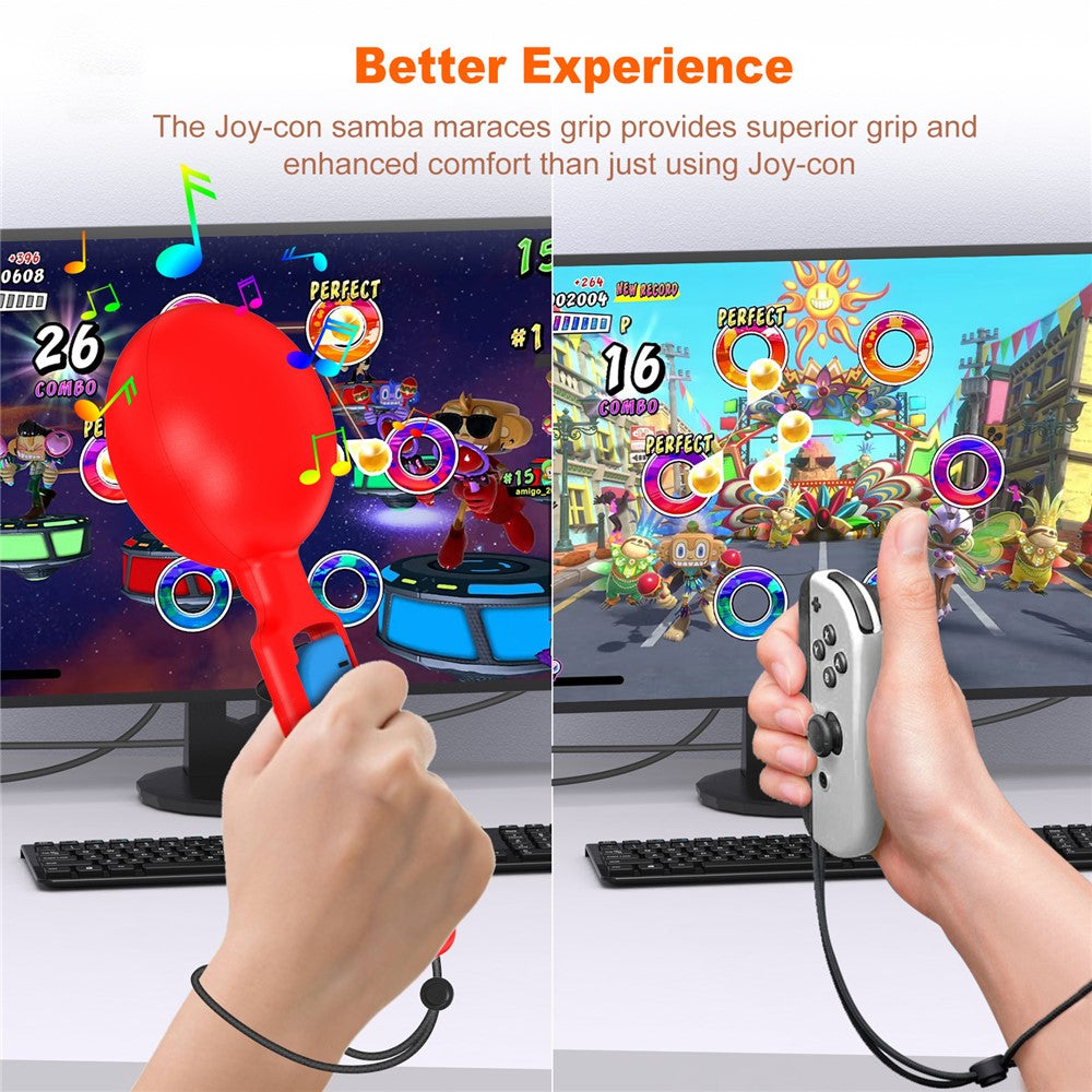 JYS JYS-NS251 2PCS For Nintendo Switch Joy-Con Music Sand Hammer Hand Grips Game Controllers