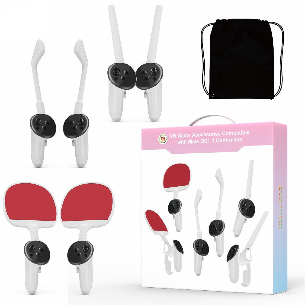 JYS JYS-MQ009 For Meta Quest 3 / 3S Table Tennis Racket Golf Club Adapter Controllers Grips Stick Handle Accessories