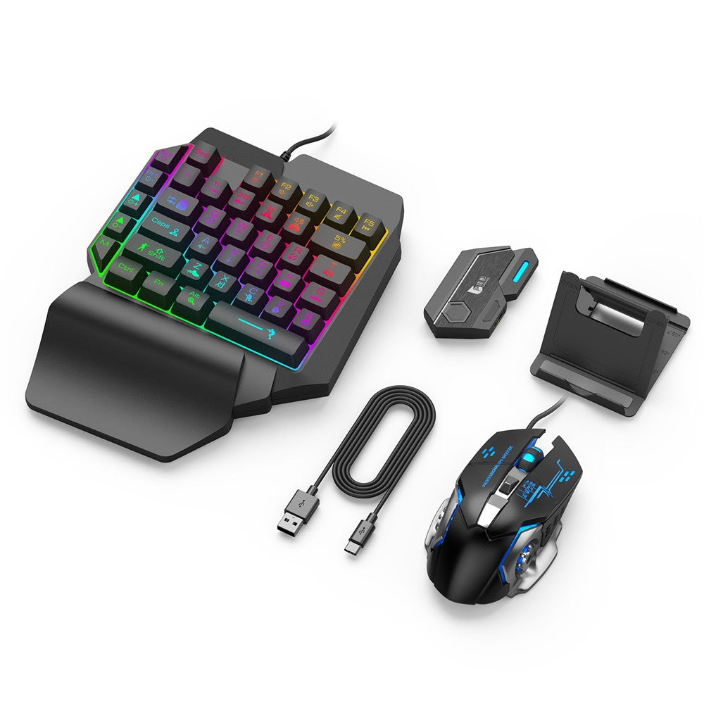 GAMWING Elite Converter+G2 Mus+K12 Lydløst Tastatur+Telefonholder