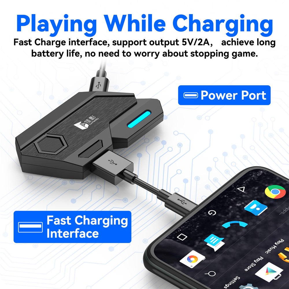 GAMWING Elite Converter+G2 Mus+K12 Lydløst Tastatur+Telefonholder