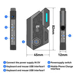 GAMWING Elite Converter+G2 Mus+K12 Lydløst Tastatur+Telefonholder