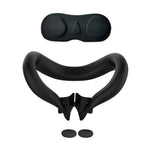 Til Meta Quest 3 VR-headset silikone ansigtsmaske + beskyttelsescover til linse + 2 rocker-hætter