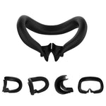 Til Meta Quest 3 VR-headset silikone ansigtsmaske + beskyttelsescover til linse + 2 rocker-hætter