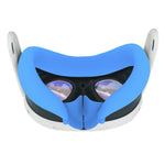 Til Meta Quest 3 VR-headset silikone ansigtsmaske + beskyttelsescover til linse + 2 rocker-hætter