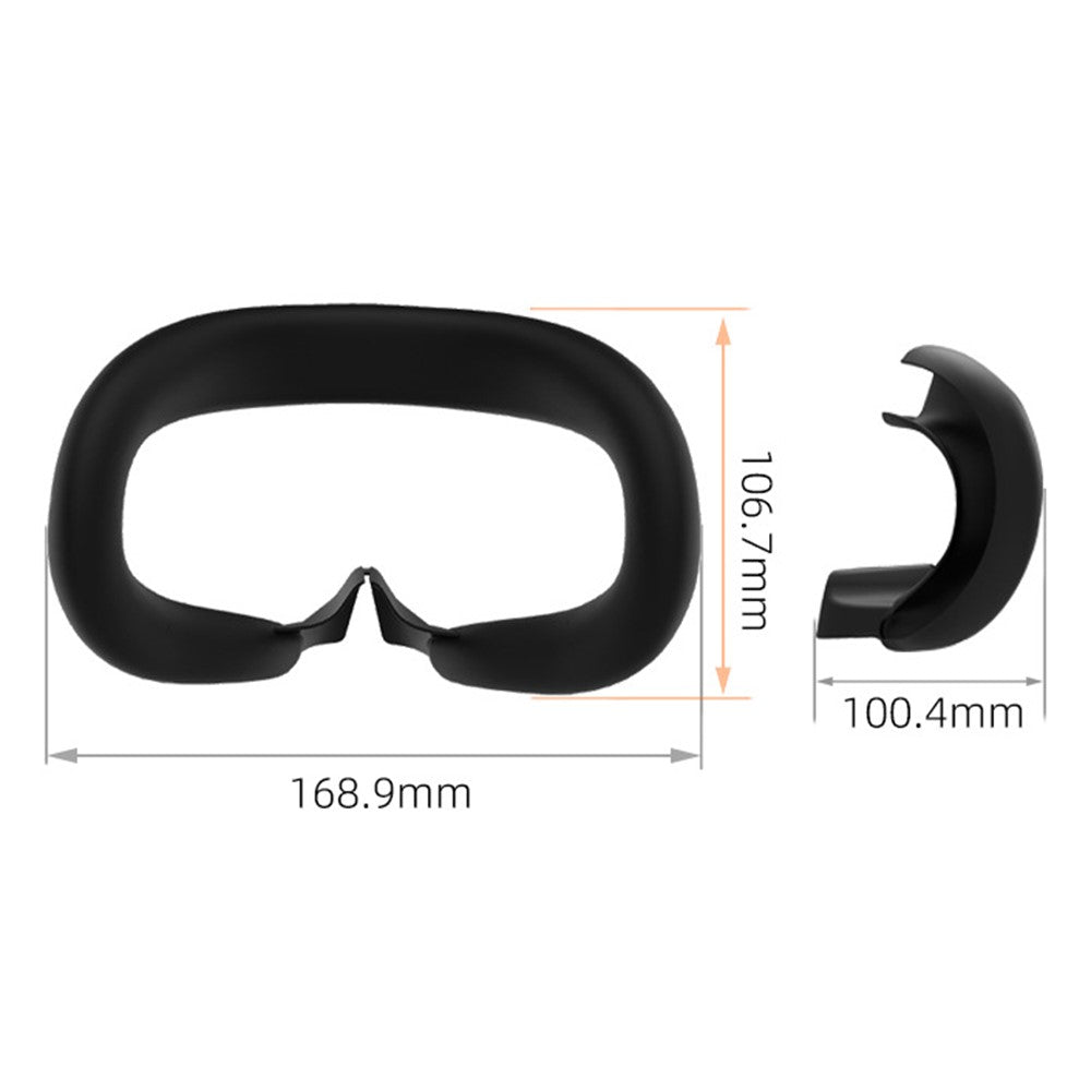 Til Meta Quest 3 VR-headset silikone ansigtsmaske + beskyttelsescover til linse + 2 rocker-hætter