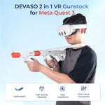 DEVASO til Meta Quest 3 VR Magnetisk Sugekop Våbenholder til Spilcontroller