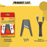 TOPWOLF HS-SW385 For Nintendo Switch OLED Joy-Con Game Controller Charging Handle Grip