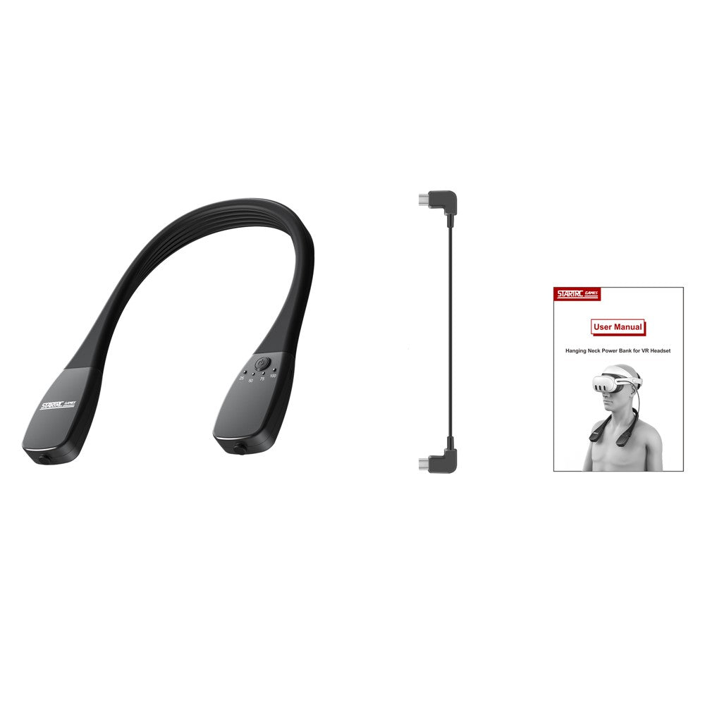 STARTRC GAMES hals-powerbank til Meta / Pico / HTC VR-headsets hurtigoplader 10000mAh batteripakke